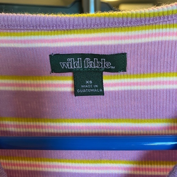 Wild Fable Multicolor Striped Crop Top size XS - Picture 3 of 3